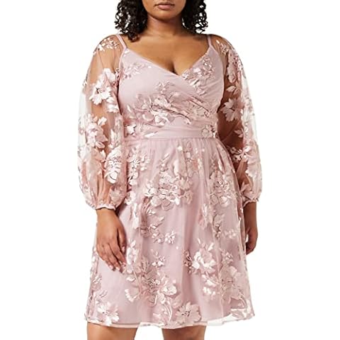 Chi Chi London Women's Dress Cocktail, Blush, 8 Cover