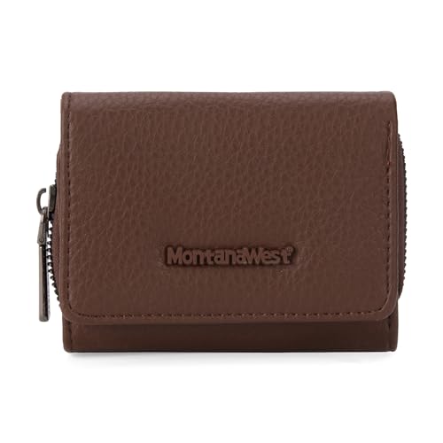 Image of Montana West Women's Wallet Trifold Small Wallets Ladies RFID Blocking Wallet with Zipper Coin Pocket