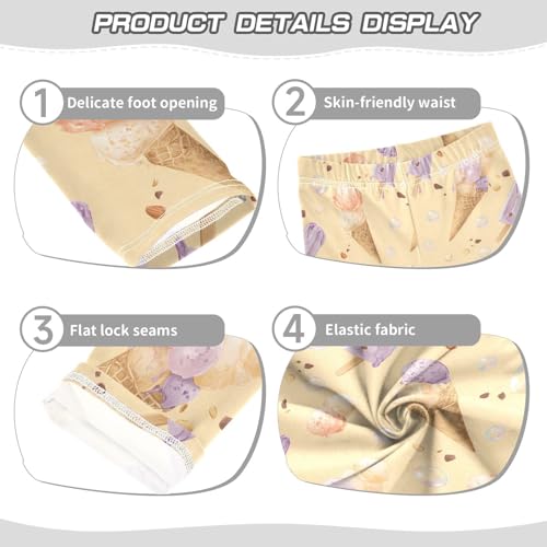 Ice Cream Bubbles Fantasy Girls Leggings Soft Stretch Workout Yoga Dance Pants for Kids Casual Tights3