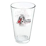 LOGOVISION Harley Quinn Already Disturbed 16 oz Pint Glass, Tempered Glass, Licensed Printed Design & A Perfect Fan Gift | Great for Cold Beverages, Soda, Water