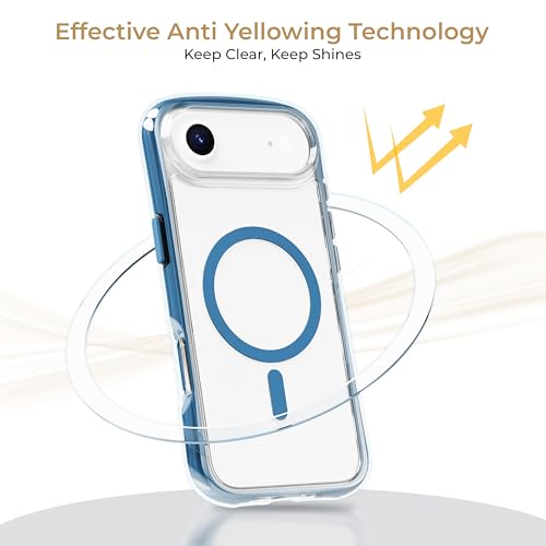 Image of Airbag Phone Cover Compatible with iPhone 17 Air | 5 Layer Protective Structure | Anti-Scratch & Anti Aging Back Cover | Heat Protection During Charging | Compatible MagSafe | Blue