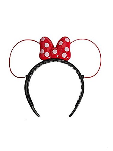 Disney Parks Minnie Mouse LED Headband Light-Up Red & White Polka Dot Bow