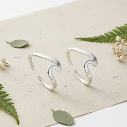 Image of SATKOTI 925 Silver Toe Rings for Women | Adjustable Pure Metal Bichiya with AAA Quality CZ Stone| BIS Hallmarked Jewelry with Authenticity Certificate | Pair of 2 Metti