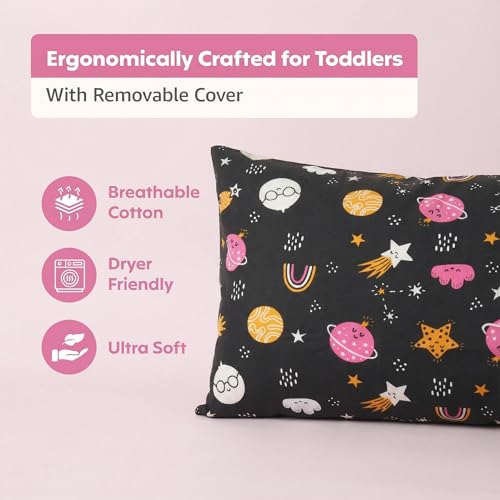 Image of a baby cherry Kids Pillow with 1 Pillowcase- 12x18in | Perfect Toddler Pillow for Sleeping |Little Baby Pillow for Boys & Girls (2Yr to 6 Yr)