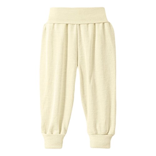 Engel Naturtextilien 703501-23 Bio Ã–ko Baby Hose breiter Bund Wolle Seide, Natur, Gr. 62/68