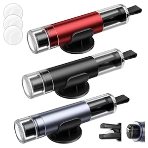 Cortador de cinturón de seguridad para todos los autos, paquete de 3 martillo seguro con tapa transparente mejorada, martillo de vidrio bajo el agua, herramienta de emergencia 2 en 1 para