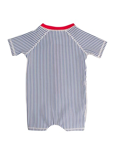 Image of RUGGEDBUTTS Baby /Toddler Boy Swimsuit, One Piece Zipper Rash Guard Sunsuit with UPF 50+ Sun Protection