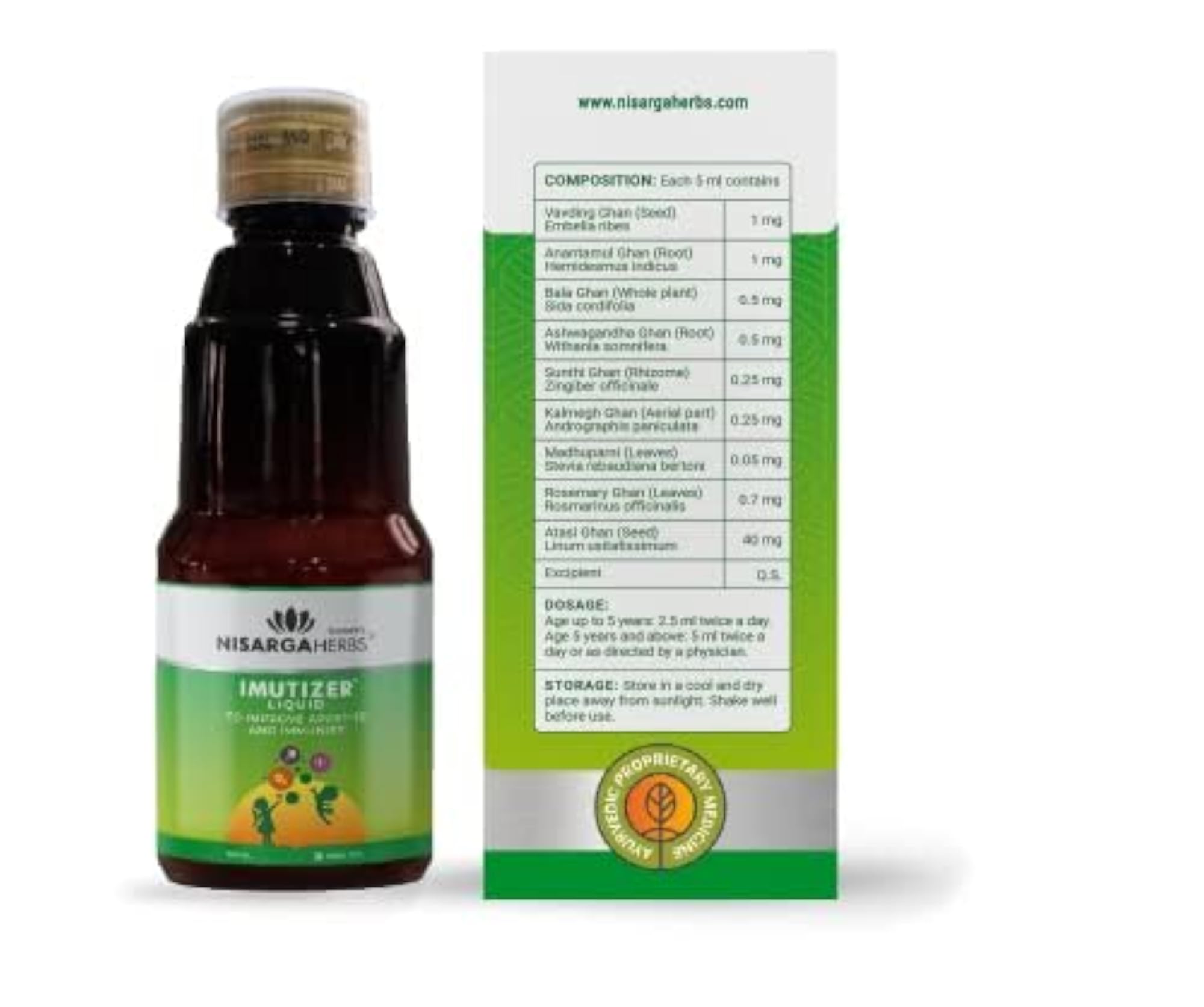 Nisarga Herbs Imutizer Syrup for Appetite & Immunity Boost