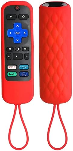 Two-Piece Silicone Remote Case - Red Compatible With 3600R, 3900, And Voice Rcal7R Remotes (2 Pack)