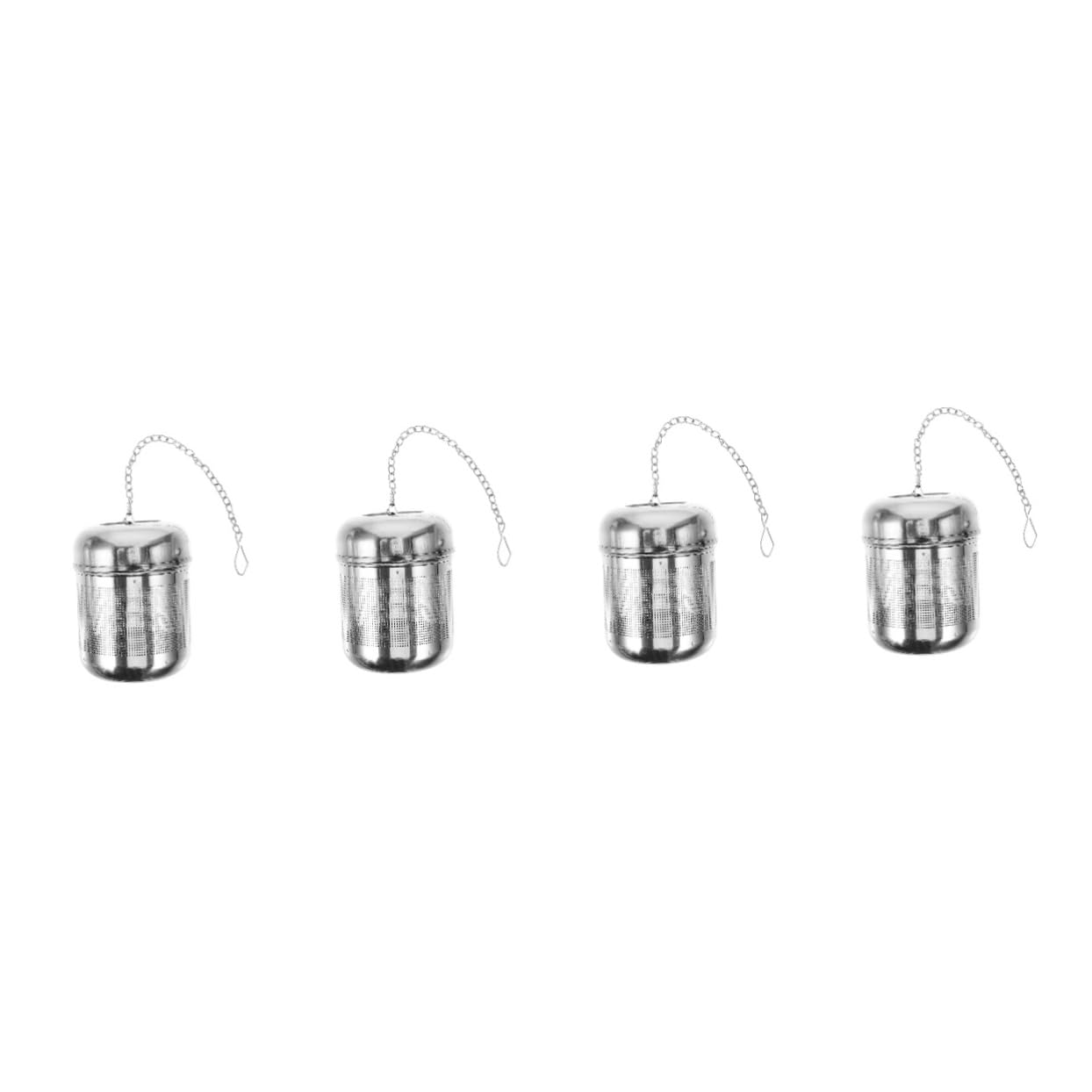 Milisten 4pcs Multi-function Tea Infuser Strainer Extra Fine Mesh for Loose Leaf Tea Seasoning Portable Stainless Steel Cooking Tool for Outdoor Home Use