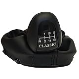 Fouedy Schaltsack Schaltmanschette Schwarz Schaltknauf 6 Gang kompatibel mit Benz C Class W203 S203 (6 Gang Classic)