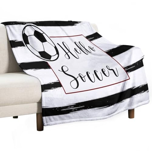 Couverture douillette Hello Soccer plaid confortable pour canapé et voyage