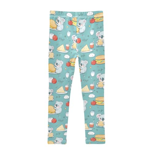 Cute Cartoon Koala Girls Leggings Ultra Soft Compression Yoga Gym Pants for Kids 4-10T2