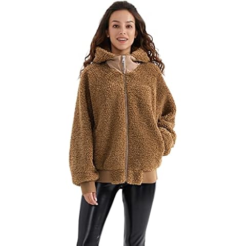 Orolay Sherpa Fleecejacke für Damen Übergroßer Hoodie Outwear Mantel Cover