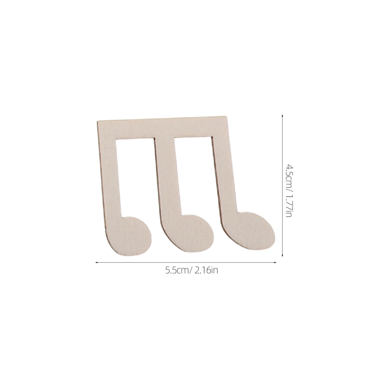 Figuras de Notas Musicales de Madera sin Pintar y Suaves para Manualidades Infantiles Decoración Colgante DIY Material Natural para Graffiti y Proyectos Creativos