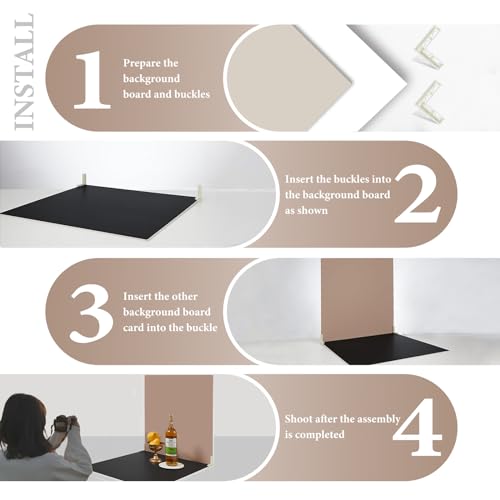 Image of 2-Sided 2 PCS Morandi Photo Backdrop Boards, Flat Lay Food Photography Background, Durable Waterproof Product Photography, 24x24 Inch, BEIYANG