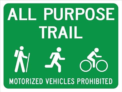 8"x12" Aluminum Tin Sign Plate - All Purpose Vehicles Prohibited Sign - Safety Restriction Alert, Caution Warning Notice