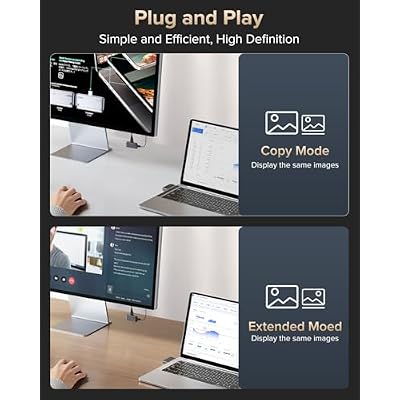 llano S850 Upgraded Type-C Wireless HDMI Transmitter and Receiver,Ultra 4K Decode Input 1080P@60Hz Output, Plug&Play 5G+2.4G and Audio for Phone/Tablet/Laptop/PC to Monitor/Projector/TV Box (Black)