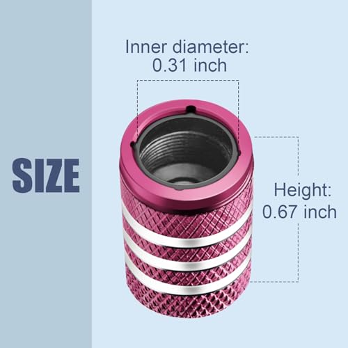 image for DECURCAR Tire Valve Stem Cap Cover - (5 Pack) Tire Air Caps Metal with