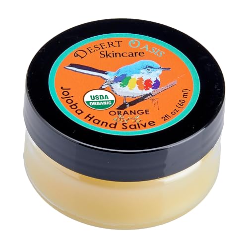 Desert Oasis Skincare | Organic Orange Hand Salve – Over 50% Organic Jojoba Oil with Beeswax &...