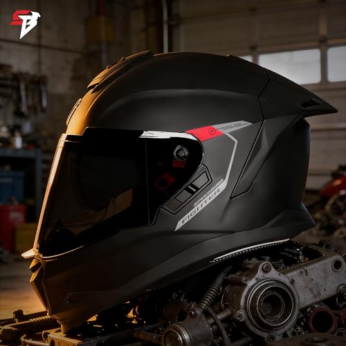 Image of Steelbird Fighter ECE 22.06 SB-120 Gen-Z Helmet with Pinlock-30 | Inner Sun Shield | Extra Chrome and Smoke Visor