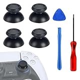 Oiieco PS5 Controller Thumbsticks Set, 4× Analogstick / Joystick Kappen mit Reparatur Werkzeuge, Ersatz Thumbstick Zubehör, kompatibel mit PS5 Controller