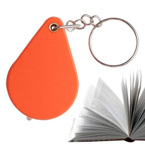 Loupe de poche pliable, loupe de lecture pliable, design rotatif, grossissement 10x, petite loupe porte-clés pliable, loupe multifonction pour la lecture, inspection