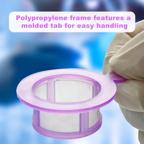 Image of 100PCS 40m Cell Strainer Nylon Mesh Cell Screen Filter Handle, Sterile, Polypropylene Frame, 40m Pore Size, Individually Wrapped