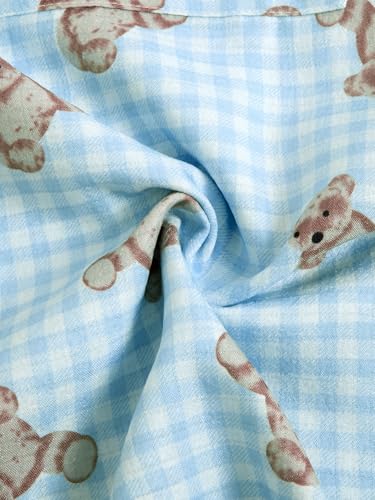 Image of Verdusa Women's 2 Piece Pajama Sets Cute Printed Fall Pajamas Sleepwear Button Up Shirt with Pants Lounge Pjs