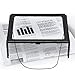 GOTOTOP 3X Large Full Page Magnifier with 4 LED Lights and Foldable Flip-Out Legs Ideal for Reading Small Prints & Low Vision