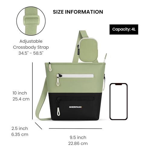 Image of Sherpani Sadie, Nylon Crossbody Bag, Lightweight Shoulder Bag, Travel Cross Body, Crossbody Purse, RFID Protection, Removable Coin Purse, Travel Gift (Palm)