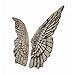 Zeckos Set of 2 Distressed Antique White Angel Wing Wall Sculptures - Perfect Decoration for Nursery, Bedroom, Living Room - Each 11 Inches High - Easy Mounting