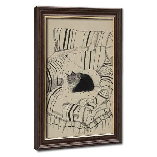 Impression sur toile Lucian Freud Le chat endormi décoration premium 61x91