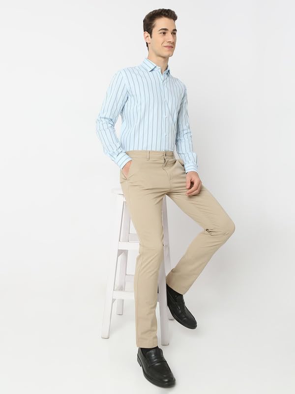 Image of Men's Striped Cotton Formal Shirt