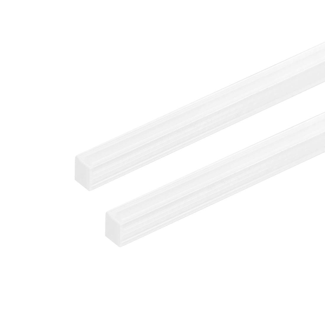 uxcell 2pcs ABS Plastic Square Bars Rod 5mm×5mm×20 inch ABS