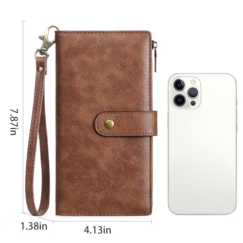 Image of GOIACII Women's Wristlet Wallet Brown