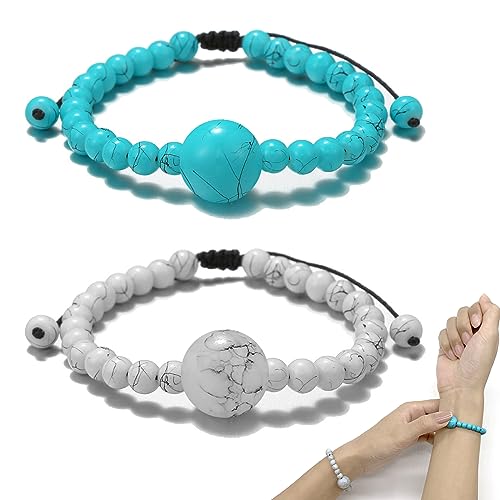 SwirlColor pulsera antimareo, 2 pulseras ajustables pulsera contra las náuseas pulsera contra las náuseas mujer viaje en coche regalo de alivio de la enfermedad deportiva - verde + blanco