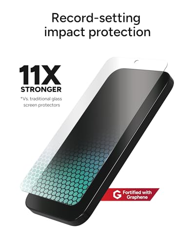 Image of ZAGG Glass XTR4 Samsung Galaxy S25 / S24 Screen Protector - Tempered Glass, 11X Stronger with Graphene, Blue Light Filtering, Anti-Reflective Technology, InvisibleShield, Easy Dust-Free Installation