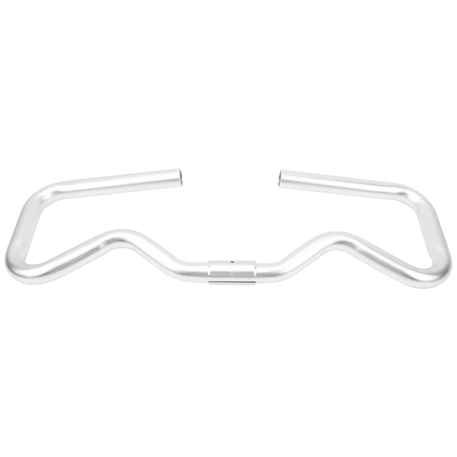 Manubrio per Bicicletta Pieghevole Ultraleggero in Lega di Alluminio, Elegante Manubrio P per Biciclette Pieghevoli, Lunghezza 490 Mm, Scegli tra 2 Colori (Argento)