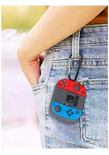 Image of Dezet Cute Soft Silicone Pouh Case for Airpods Pro GEN-2 (2022) � 3D Cartoon Animal Character Cover with Keychain Ring, Shockproof & Dustproof Protective Case for Kids & Girls (Nintendo)