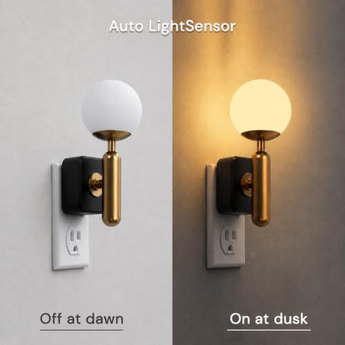 Image of L LOHAS LED Vintage Night Lights Plug into Wall, Dimmable, 3000K Soft White