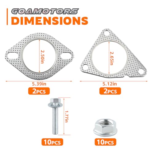 Image of GoaMotors 20692-8H30A Catalytic Converter Gasket Bolt Compatible with Infiniti G35 G37 M35 M37 Q40 Q50 Q60 Compatible with Nissan 350Z Exhaust Gasket with Screw