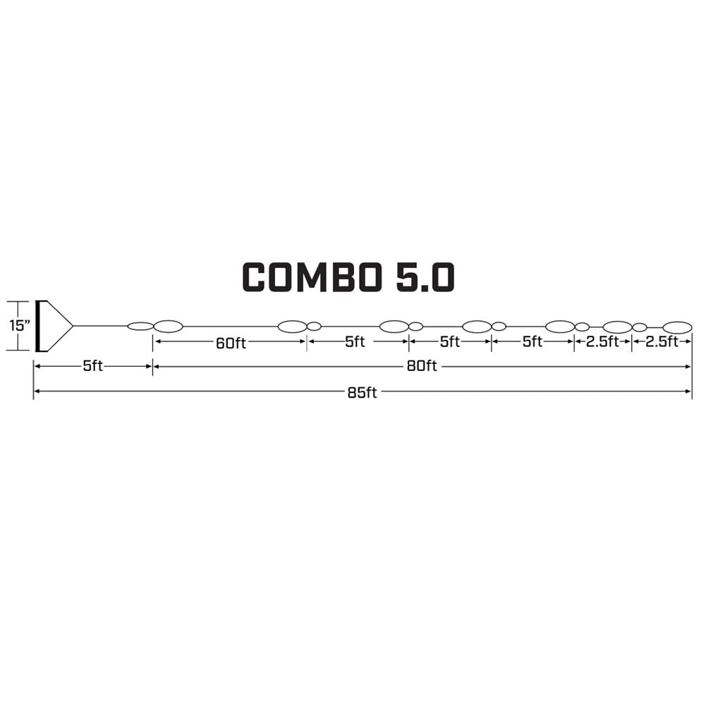 Ronix Combo 5.0 Hide Grip Wakeboard-Griff mit R6-Seil