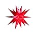 Produktbild 3D Ministern Ø 12 cm LED Stern Weihnachtsstern Fenster Deko innen 5m Kabel + Trafo (Rot)