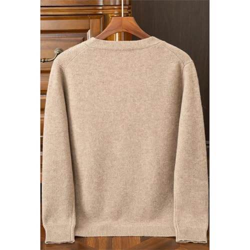 Men's Merino Wool Knitted Top V-Neck Button with Pockets Sweatercoat2