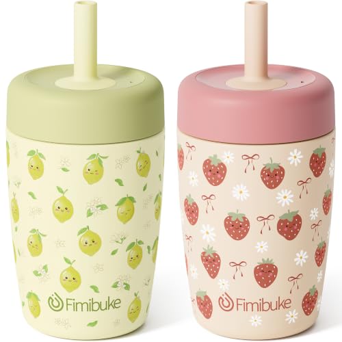Image of Fimibuke Toddler Cups Spill Proof, 12 OZ Sippy Cup for Toddler Water Bottle