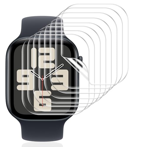 Pnakqil 8 Stück für Apple Watch Series SE2/SE/6/5/4 44mm Schutzfolie,Panzer Schutz Glas für Apple Watch 44mm Displayschu...