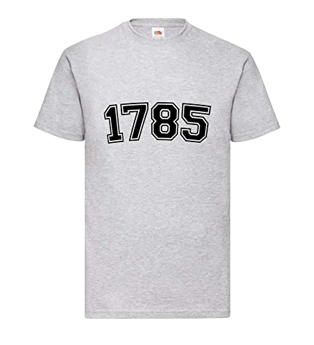 T-shirt gris homme XXXL 1785 en coton respirant pour grand confort