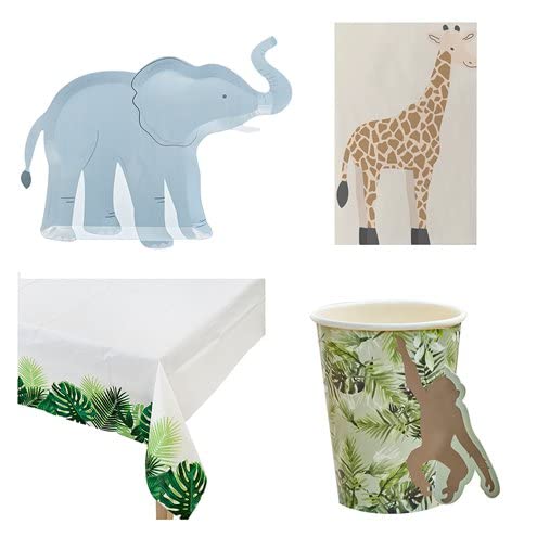 Jungle ensemble de fête kit décoration anniversaire thème animaux de la savane