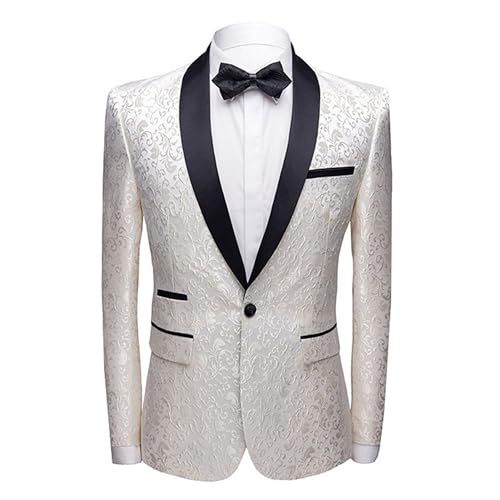 Paisley Shawl Lapel Suits Blazer Jacket Men Suit Jacket Blazer Shawl Lapel Men's Floral Tuxedo Suit Jacket